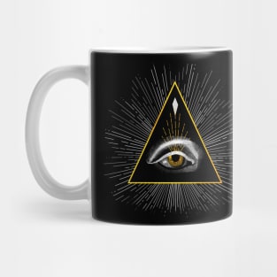 All seeing eye in pyramid Mug